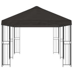 vidaXL Pavillon mit Seitenwänden 6 x 3 m Anthrazit Polyester und Stahl