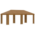 vidaXL Garten Pavillon 6 x 3 m Beige Polyester und Stahl 190