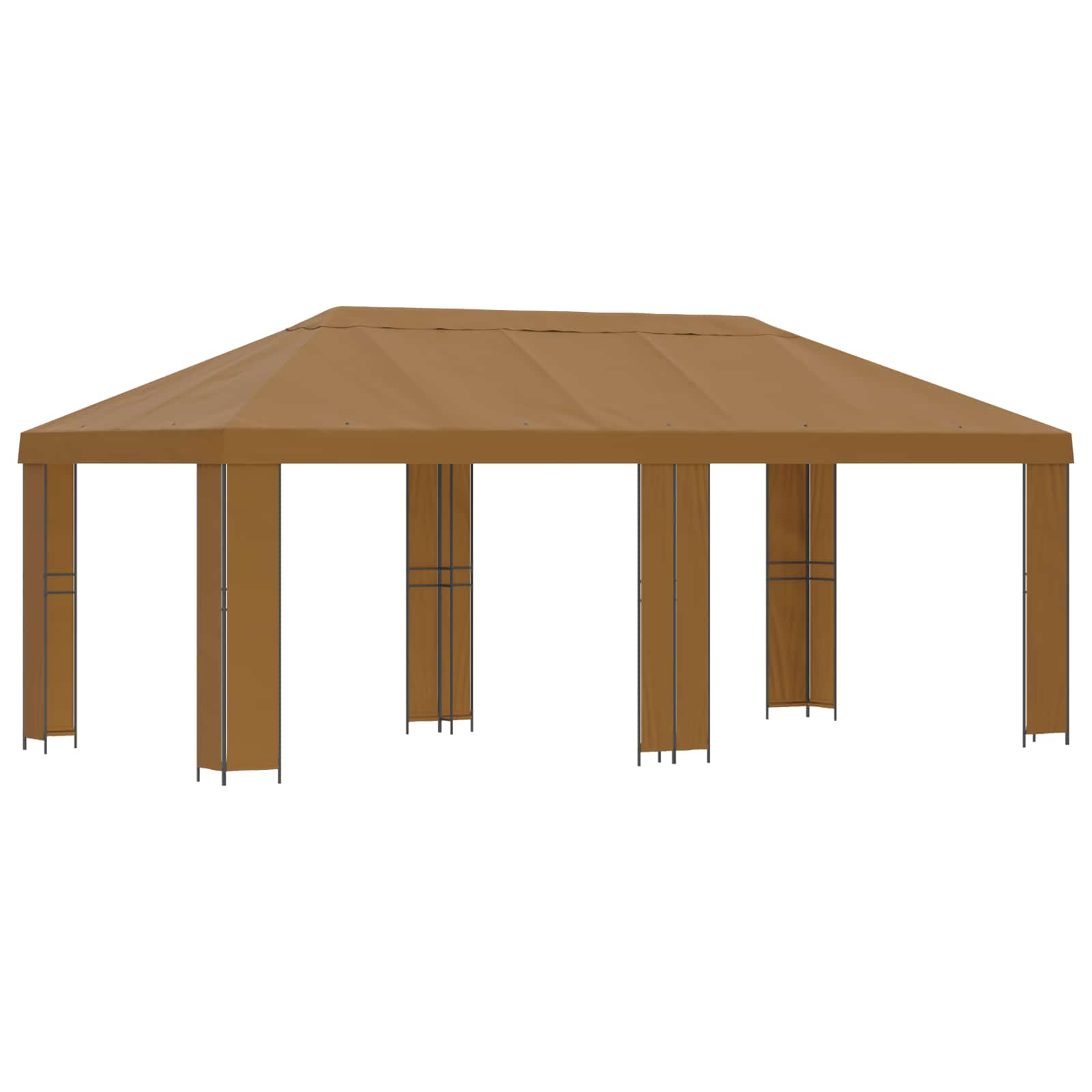 vidaXL Garten Pavillon 6 x 3 m Beige Polyester und Stahl 190