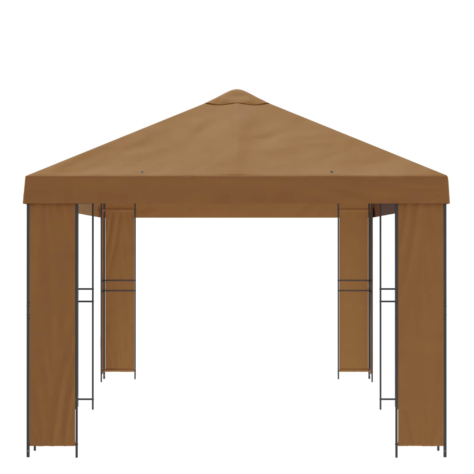 vidaXL Garten Pavillon 6 x 3 m Beige Polyester und Stahl 190