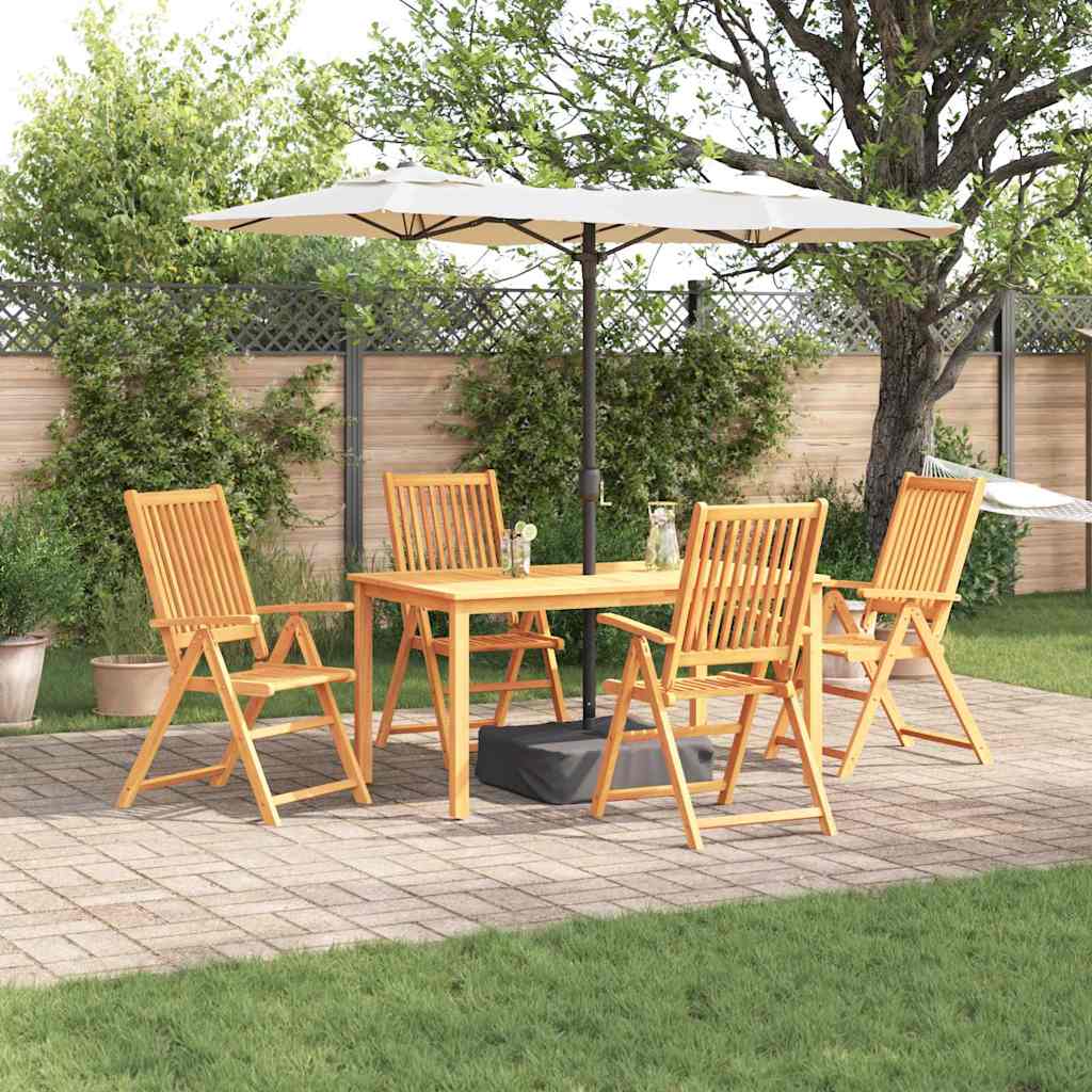 vidaXL Garten Essgruppe Faltbar 5 pcs Braun Massivholz Akazie