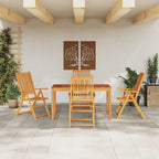 vidaXL Garten Essgruppe Faltbar 5 pcs Braun Massivholz Akazie