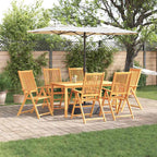 vidaXL Garten Essgruppe Faltbar 7 pcs Braun Massivholz Akazie