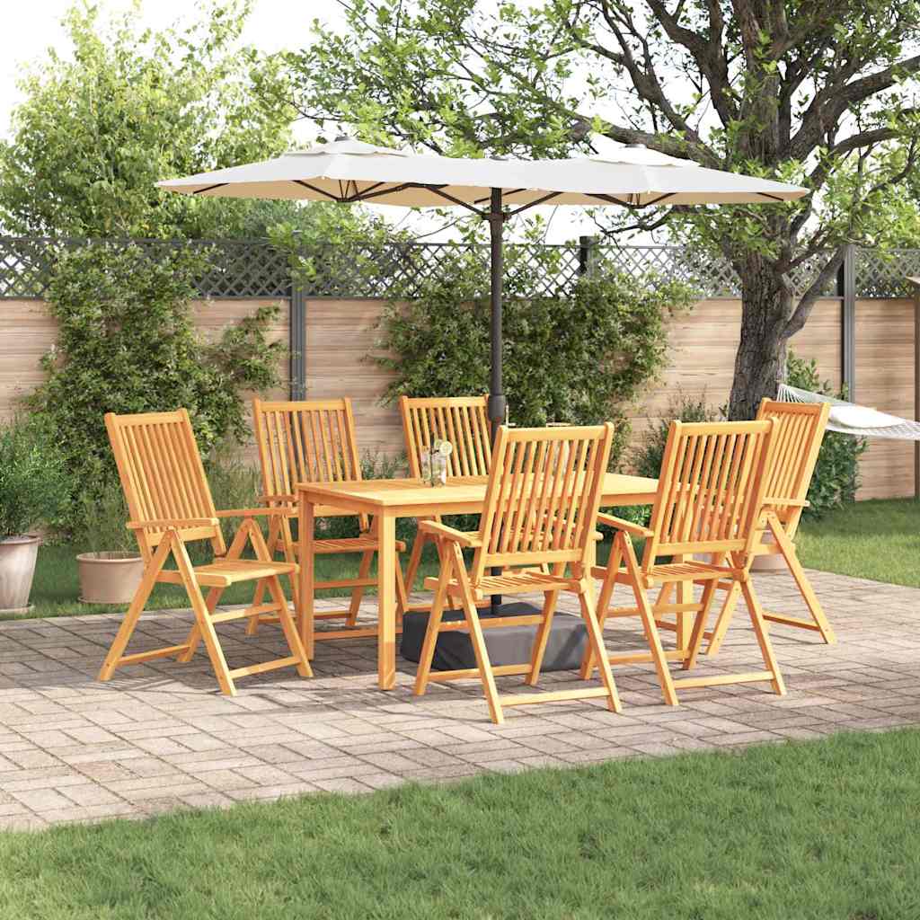 vidaXL Garten Essgruppe Faltbar 7 pcs Braun Massivholz Akazie
