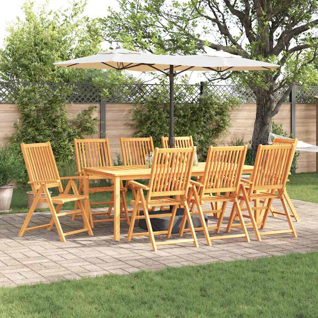 vidaXL Garten Essgruppe Faltbar 9 pcs Braun Massivholz Akazie