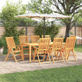 vidaXL Garten Essgruppe Faltbar 9 pcs Braun Massivholz Akazie