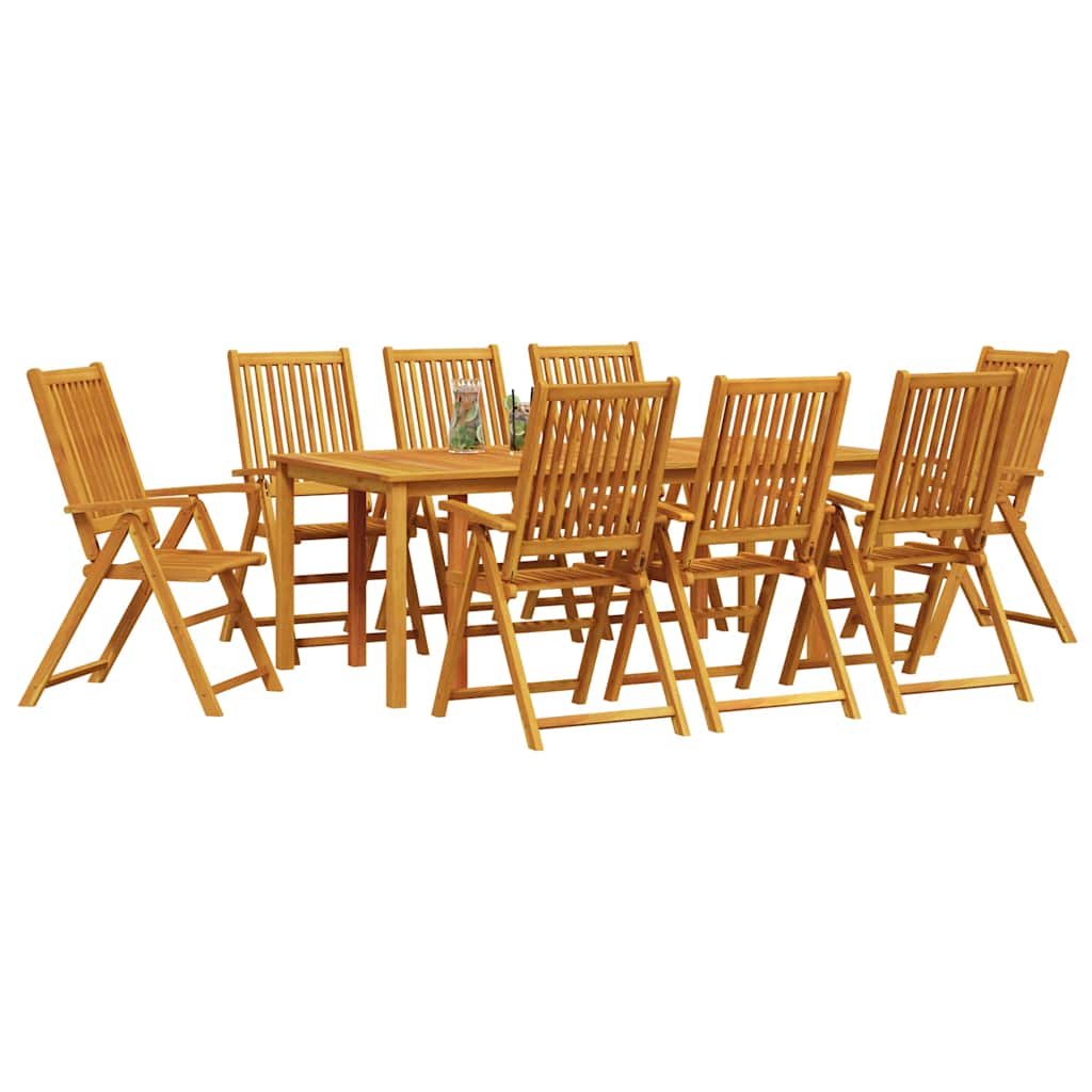 vidaXL Garten Essgruppe Faltbar 9 pcs Braun Massivholz Akazie