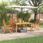 vidaXL Garten Essgruppe 5 pcs Braun Massivholz Akazie