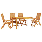vidaXL Garten Essgruppe 5 pcs Braun Massivholz Akazie