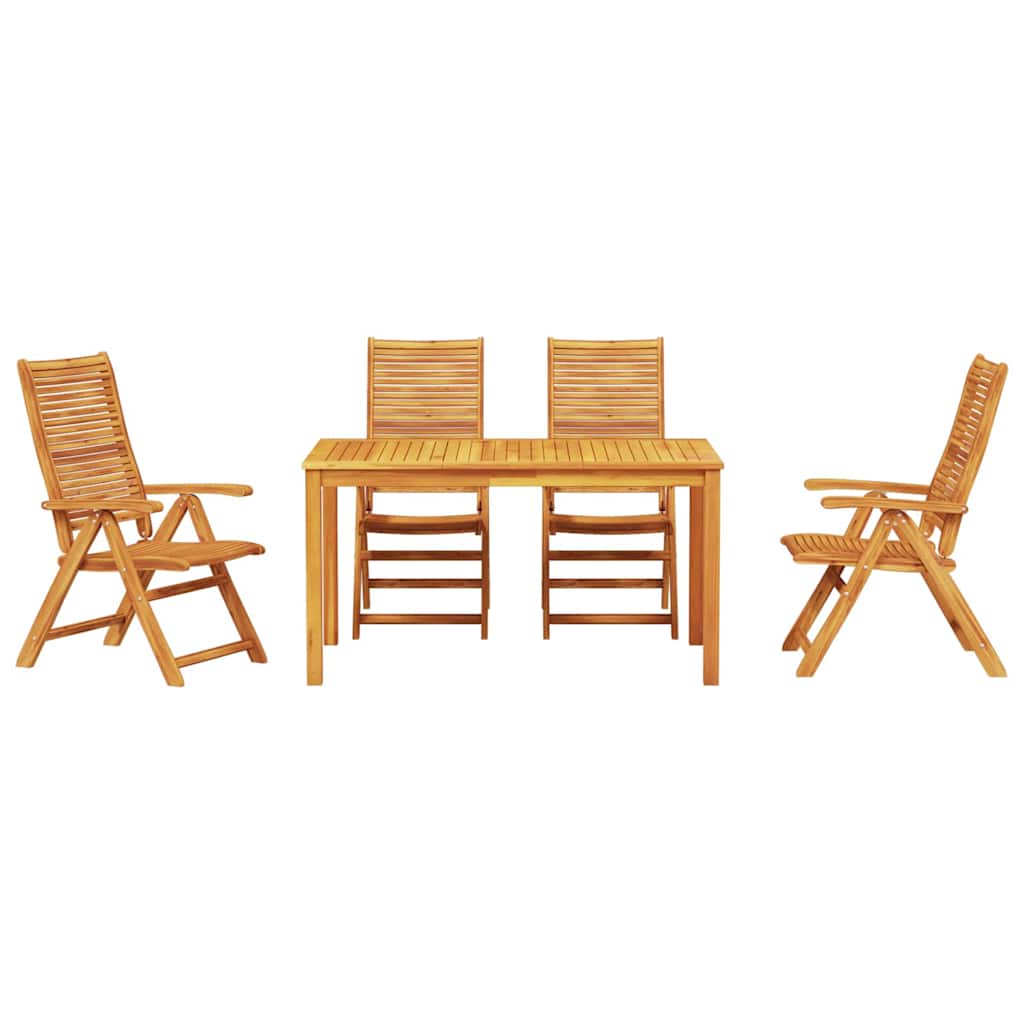 vidaXL Garten Essgruppe 5 pcs Braun Massivholz Akazie