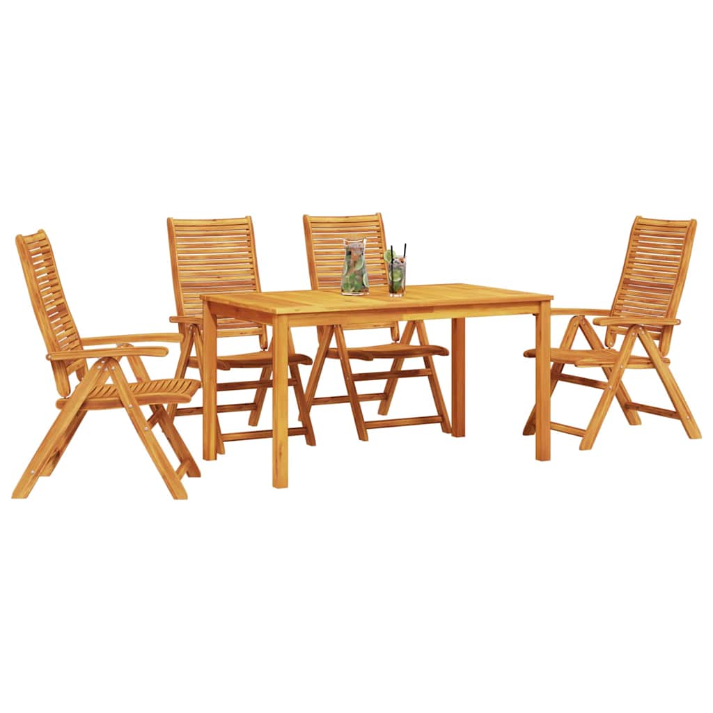 vidaXL Garten Essgruppe 5 pcs Braun Massivholz Akazie