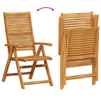 vidaXL Garten Essgruppe 7 pcs Braun Massivholz Akazie