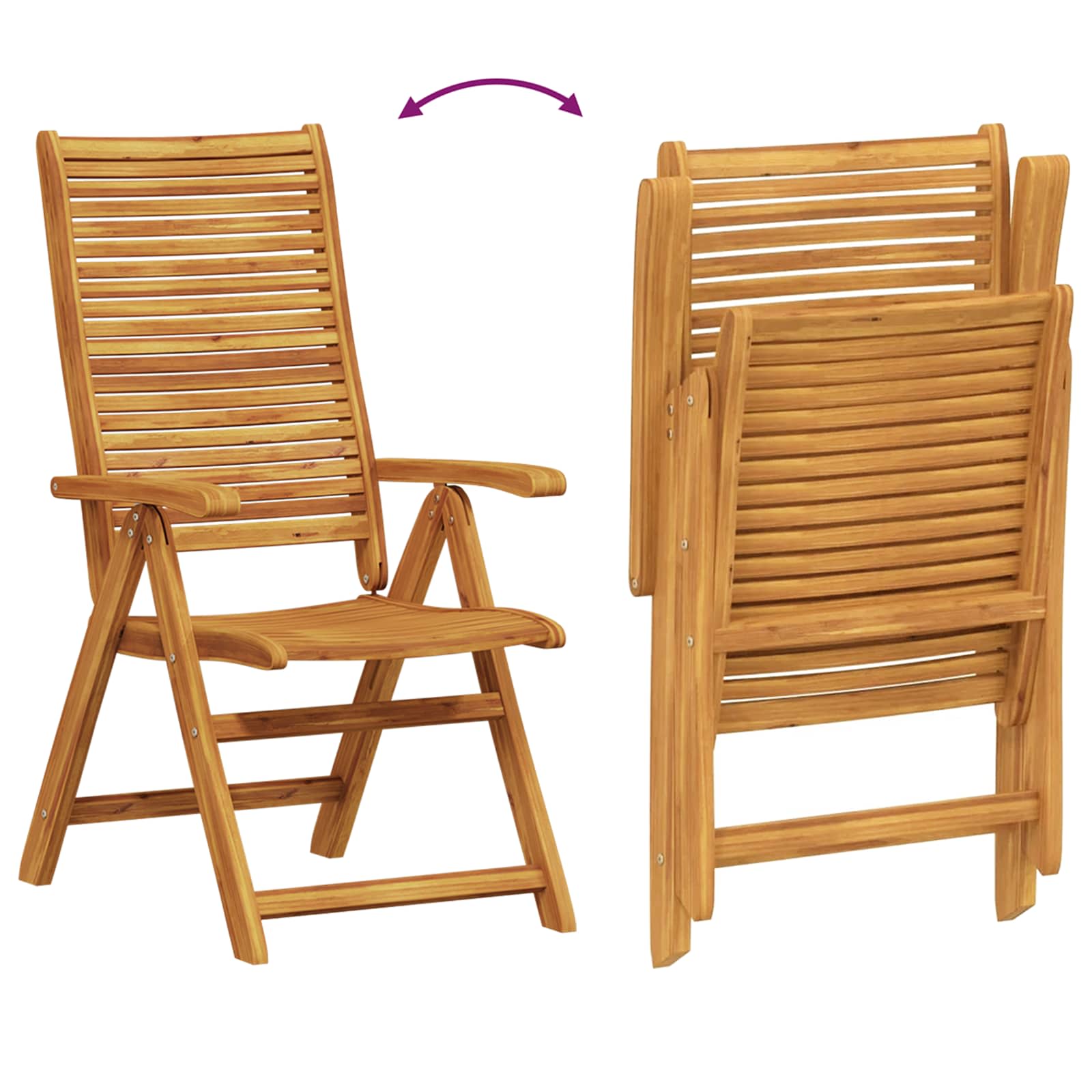 vidaXL Garten Essgruppe 7 pcs Braun Massivholz Akazie