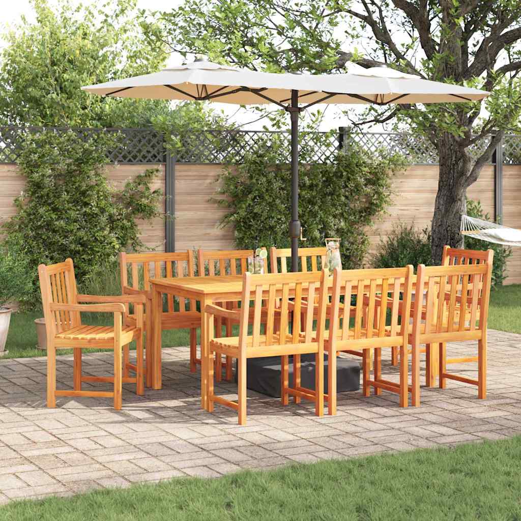 vidaXL Garten Essgruppe 9 pcs Braun Massivholz Akazie