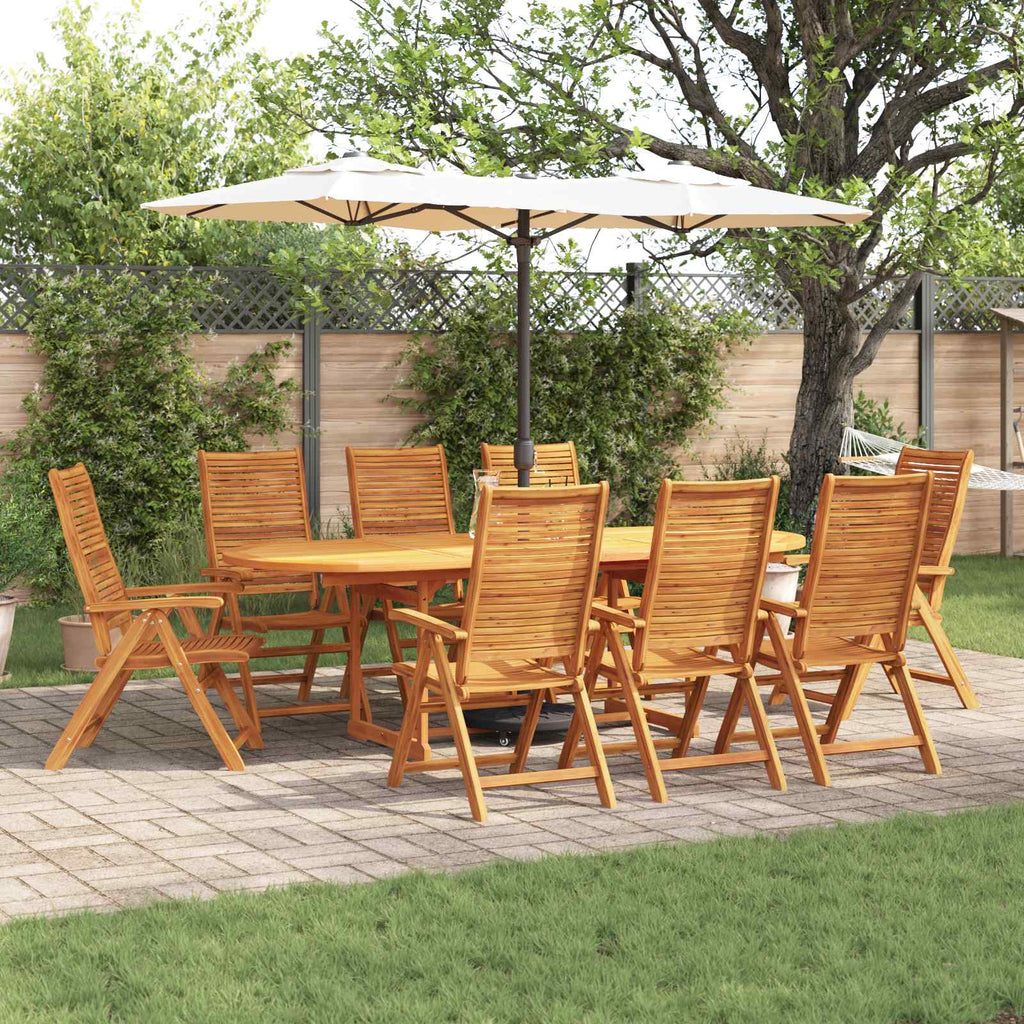 vidaXL Garten Essgruppe 9 pcs Braun Massivholz Akazie