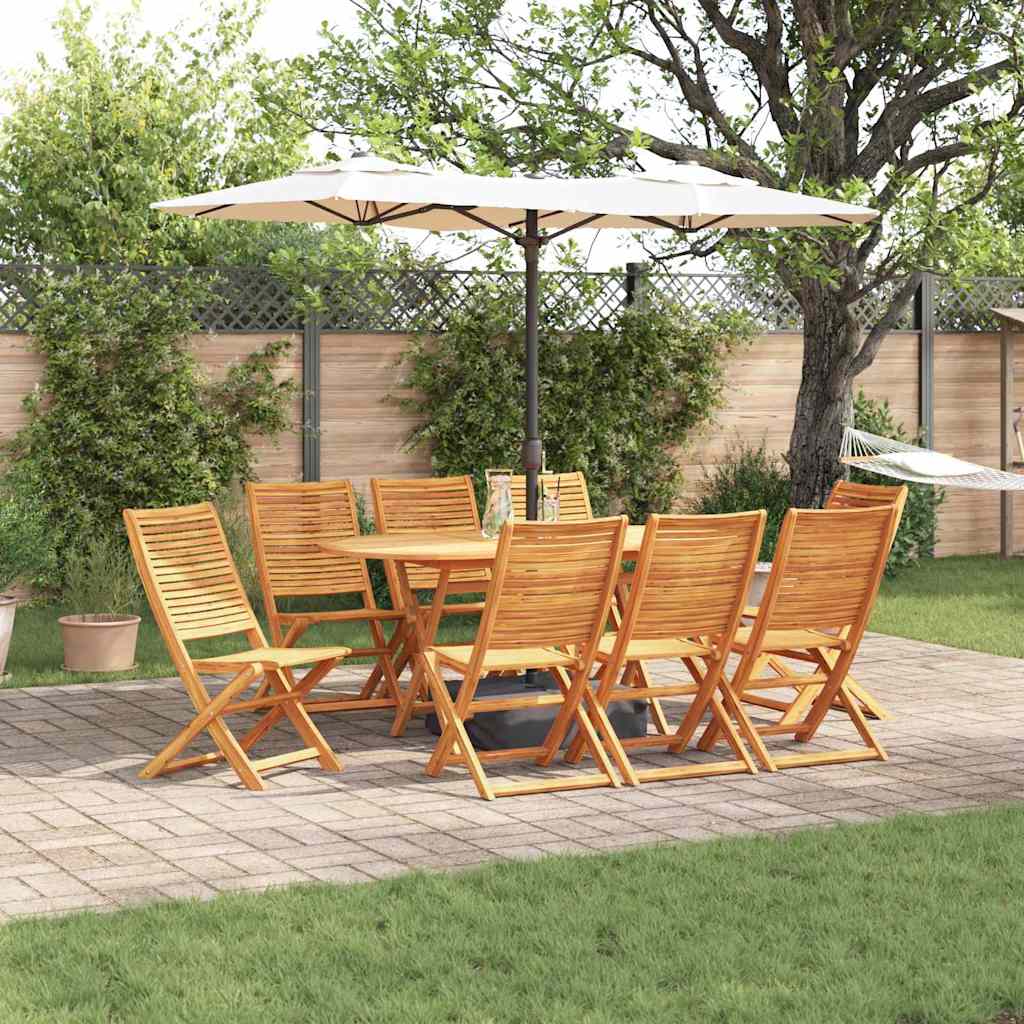 vidaXL Garten Essgruppe 9 pcs Braun Massivholz Akazie