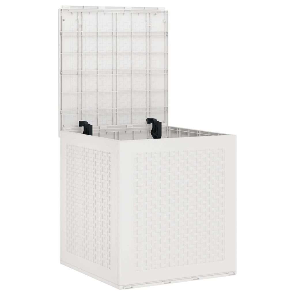 vidaXL Aufbewahrungsbox mit Speicher Weiß 55 x 53 x 57 cm Polypropylen