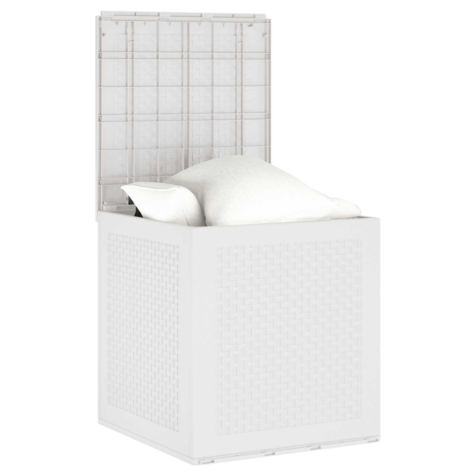 vidaXL Aufbewahrungsbox mit Speicher Weiß 55 x 53 x 57 cm Polypropylen