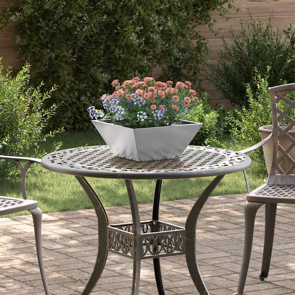vidaXL Garten-Pflanzgefäß 5 pcs Silber 35 x 35 x 15 cm Edelstahl