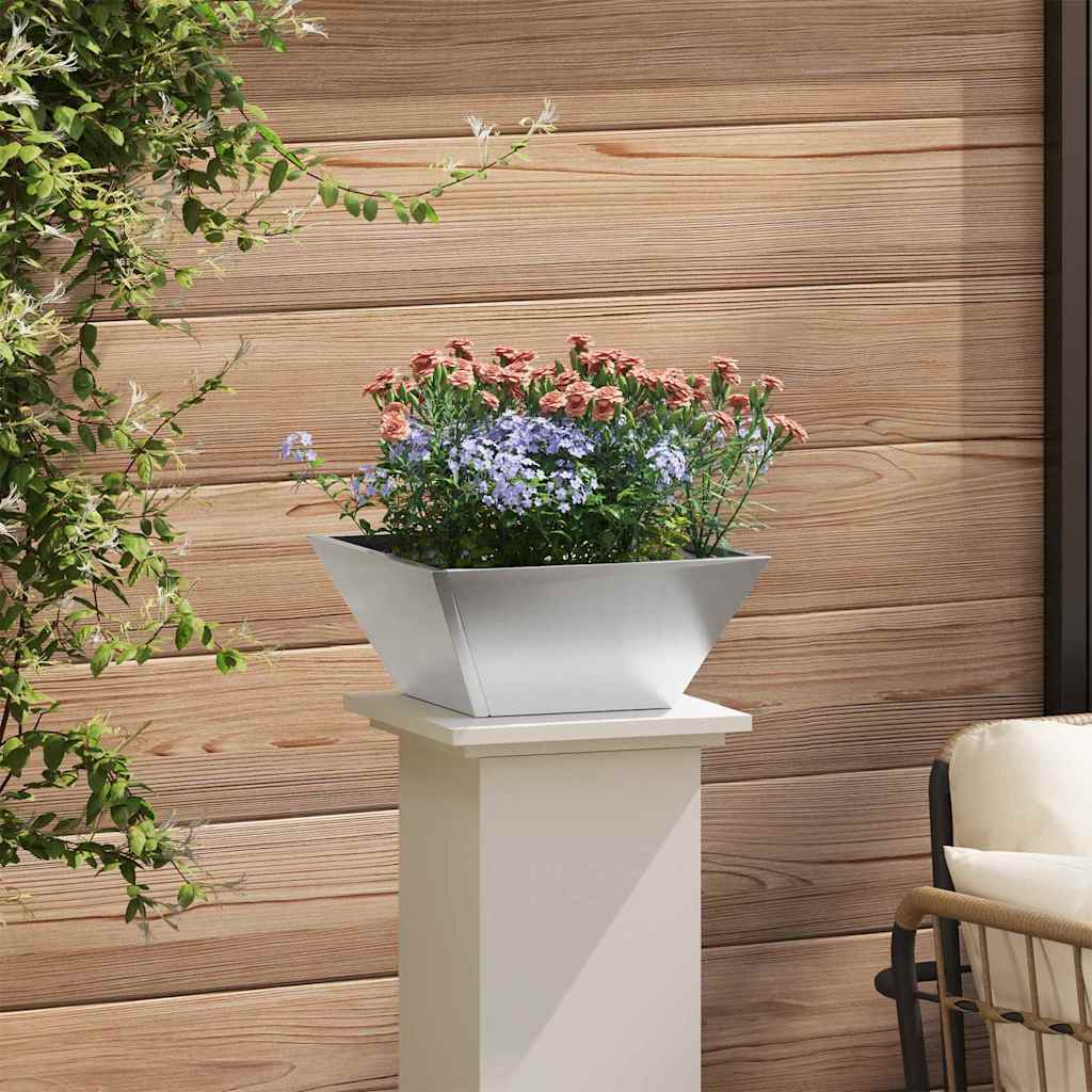 vidaXL Garten-Pflanzgefäß 5 pcs Silber 35 x 35 x 15 cm Edelstahl
