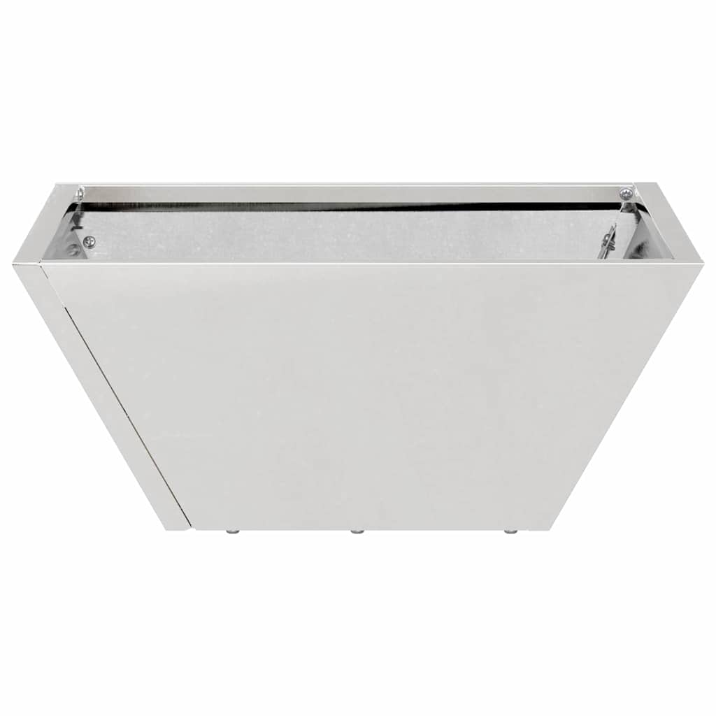 vidaXL Garten-Pflanzgefäß 5 pcs Silber 35 x 35 x 15 cm Edelstahl