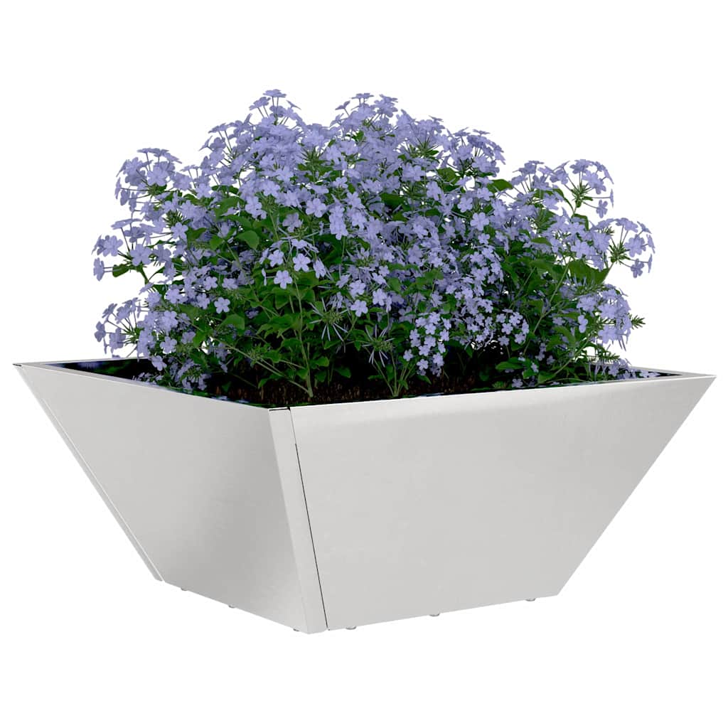 vidaXL Garten-Pflanzgefäß 5 pcs Silber 35 x 35 x 15 cm Edelstahl