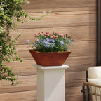 vidaXL Garten-Pflanzgefäß Rostig 35 x 35 x 15 cm Wetterfeststahl