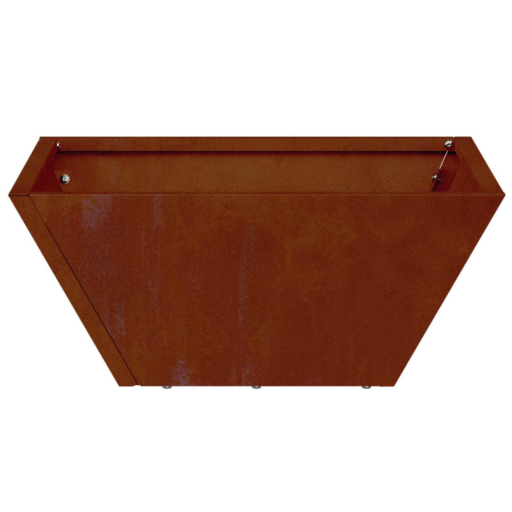 vidaXL Garten-Pflanzgefäß Rostig 35 x 35 x 15 cm Wetterfeststahl