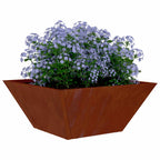 vidaXL Garten-Pflanzgefäß Rostig 35 x 35 x 15 cm Wetterfeststahl