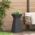 vidaXL Säulen Pflanzer 2 pcs Schwarz 35 x 35 x 73 cm