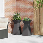 vidaXL Säulen Pflanzer 2 pcs Schwarz 35 x 35 x 73 cm