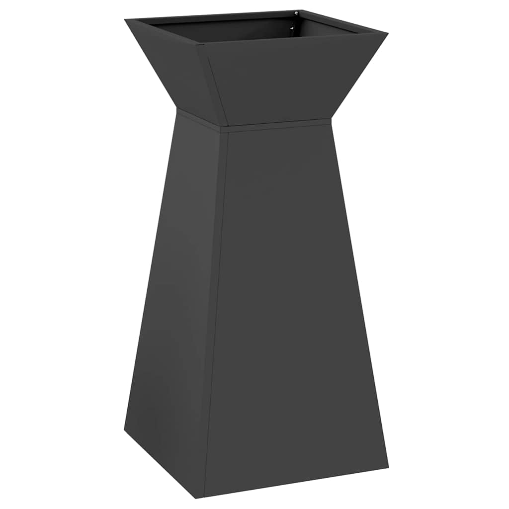 vidaXL Säulen Pflanzer 2 pcs Schwarz 35 x 35 x 73 cm