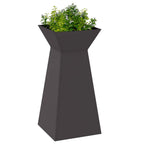 vidaXL Säulen Pflanzer 2 pcs Schwarz 35 x 35 x 73 cm