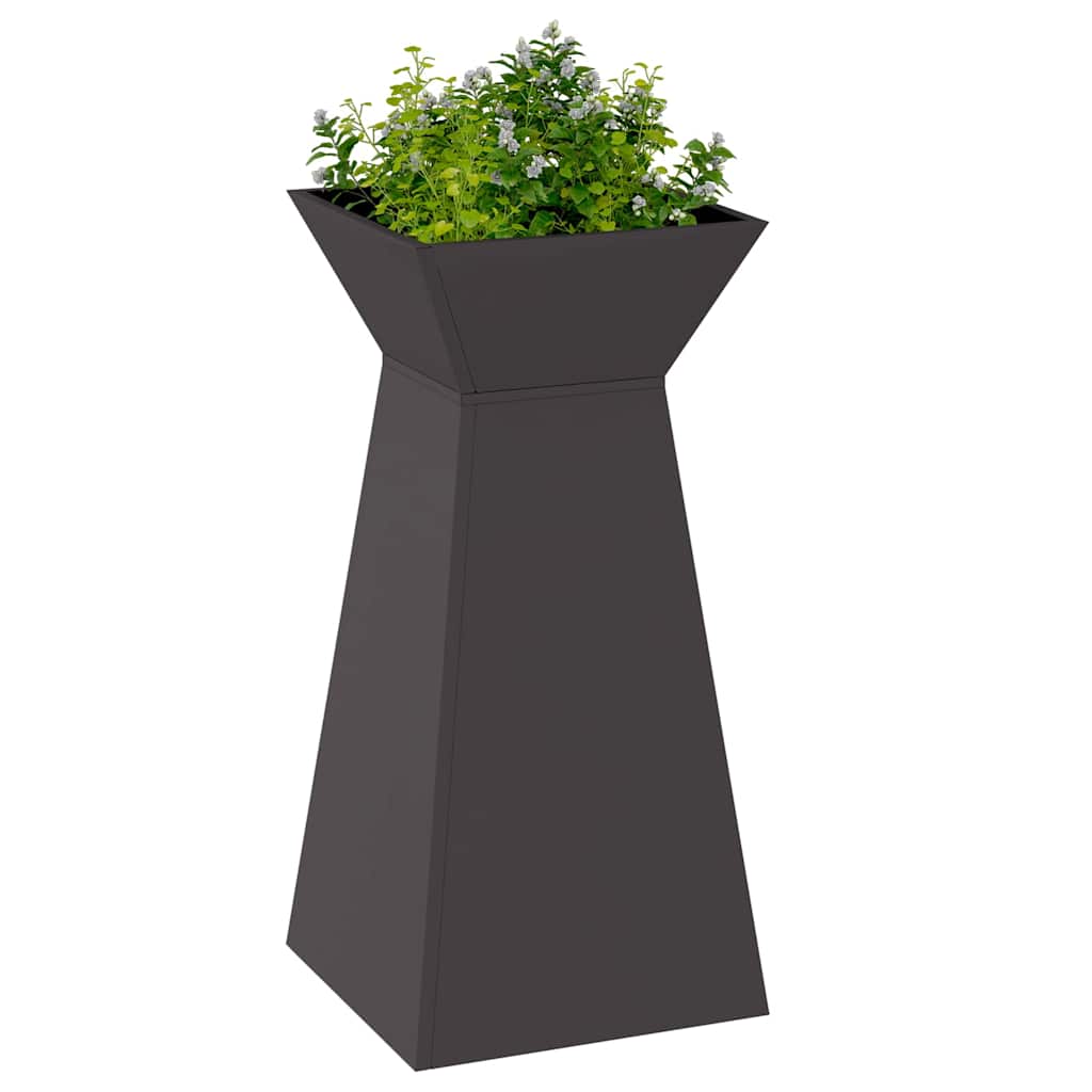 vidaXL Säulen Pflanzer 2 pcs Schwarz 35 x 35 x 73 cm