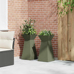 vidaXL Säulen Pflanzer 2 pcs Oliv 35 x 35 x 73 cm