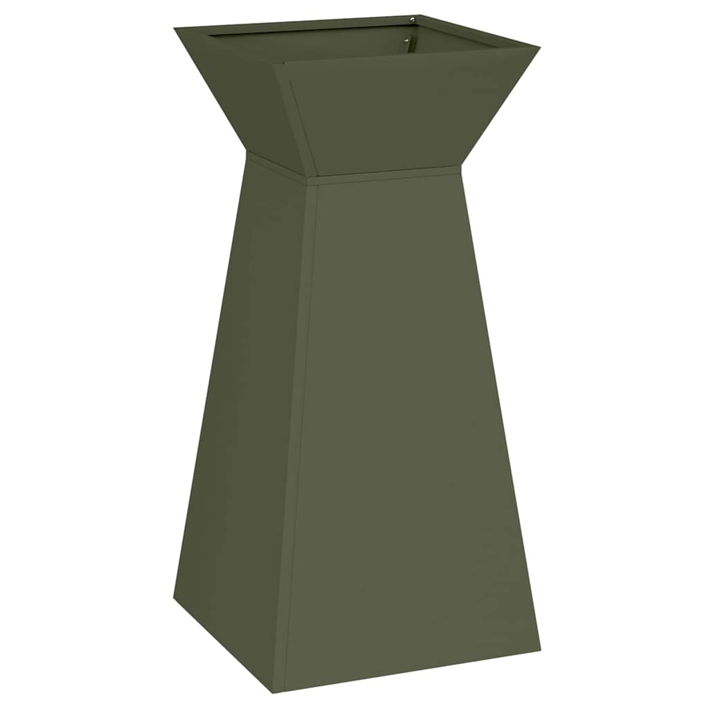 vidaXL Säulen Pflanzer 2 pcs Oliv 35 x 35 x 73 cm
