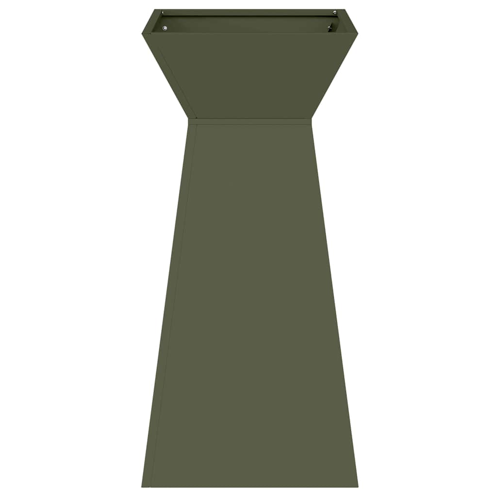 vidaXL Säulen Pflanzer 2 pcs Oliv 35 x 35 x 73 cm
