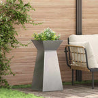 vidaXL Säulen Pflanzer Silber 35 x 35 x 73 cm Edelstahl