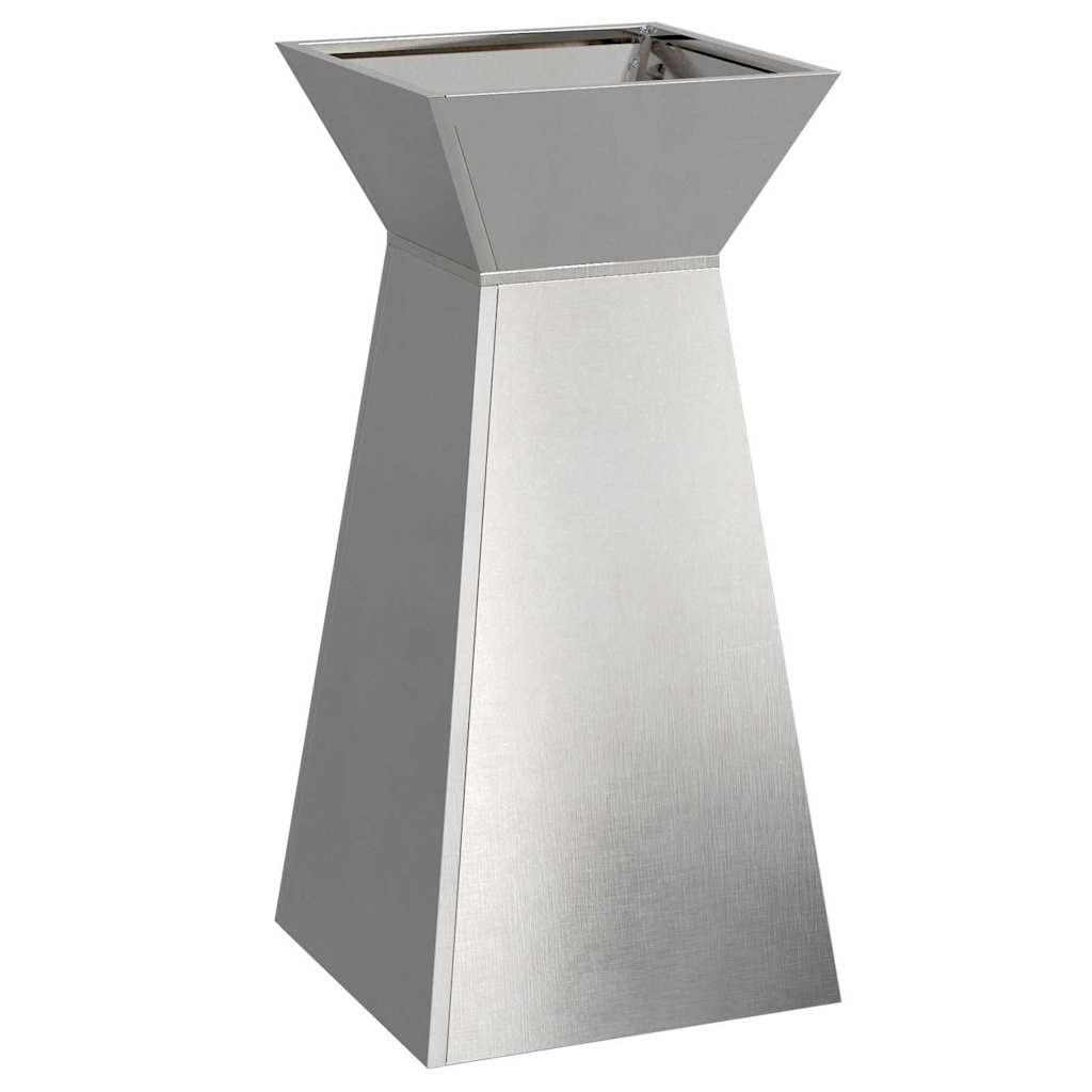 vidaXL Säulen Pflanzer Silber 35 x 35 x 73 cm Edelstahl