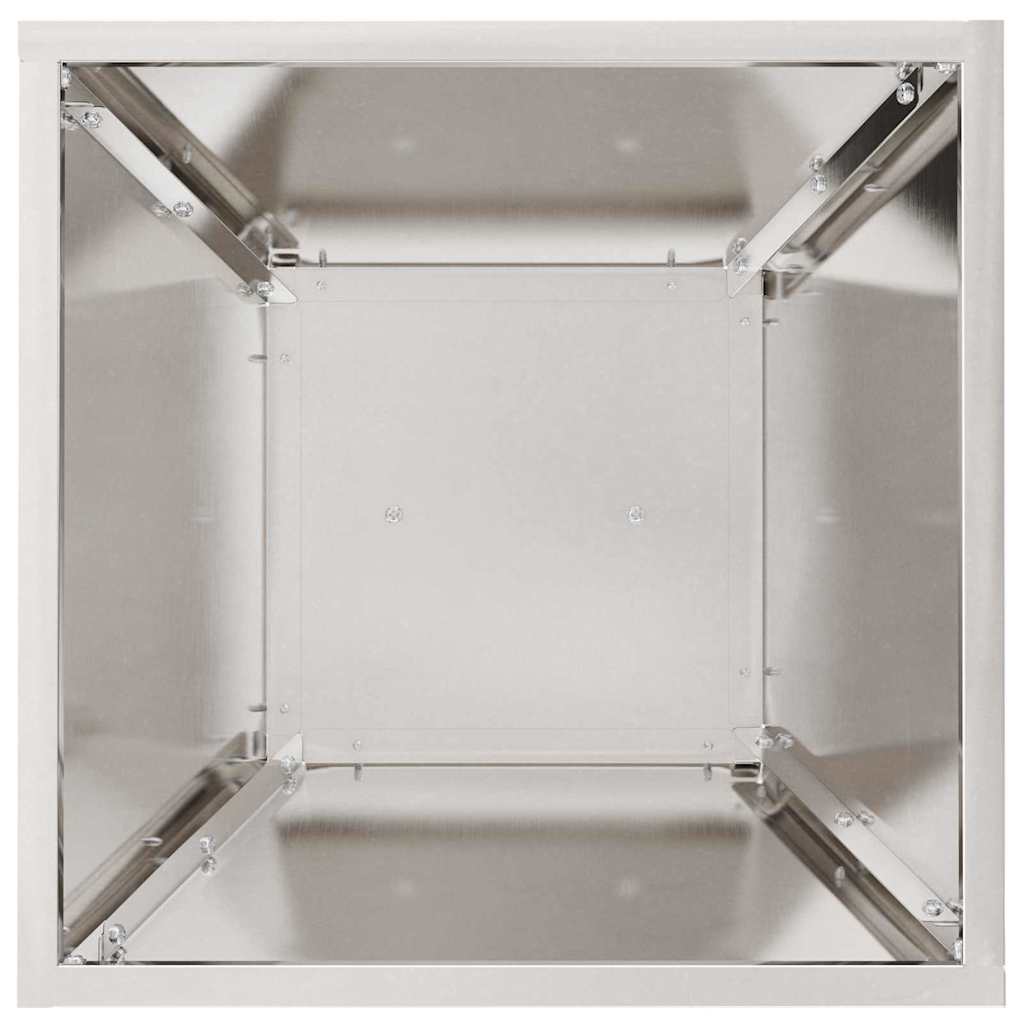vidaXL Säulen Pflanzer Silber 35 x 35 x 73 cm Edelstahl
