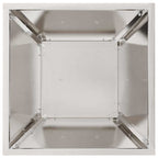 vidaXL Säulen Pflanzer Silber 35 x 35 x 73 cm Edelstahl