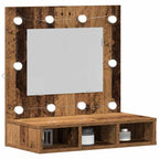 vidaXL Spiegelschrank Altholz 60 x 31,5 x 62 cm Holzwerkstoff