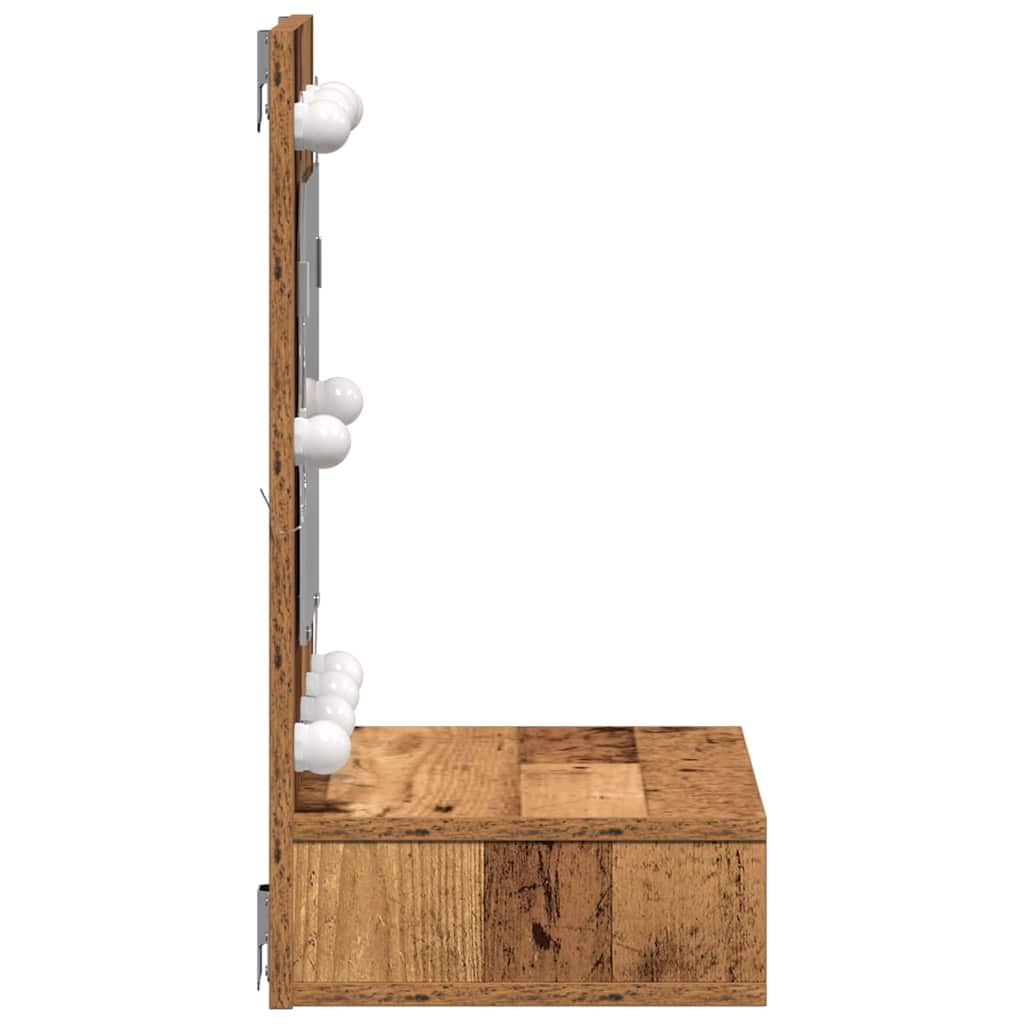 vidaXL Spiegelschrank Altholz 60 x 31,5 x 62 cm Holzwerkstoff