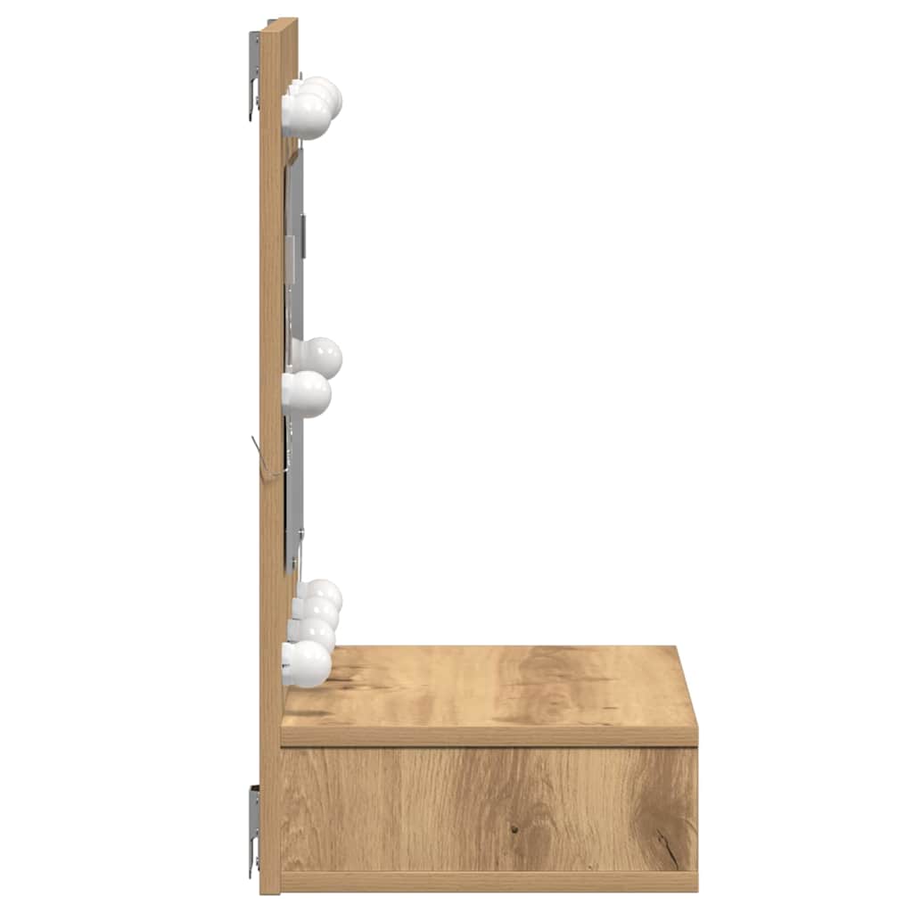 vidaXL Spiegelschrank Artisan-Eiche 60 x 31,5 x 62 cm Holzwerkstoff