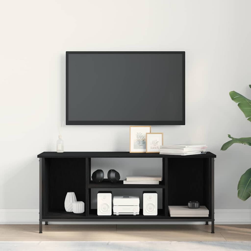 vidaXL TV-Schränk Schwarz Eichen-Optik 102 x 35 x 45 cm Holzwerkstoff