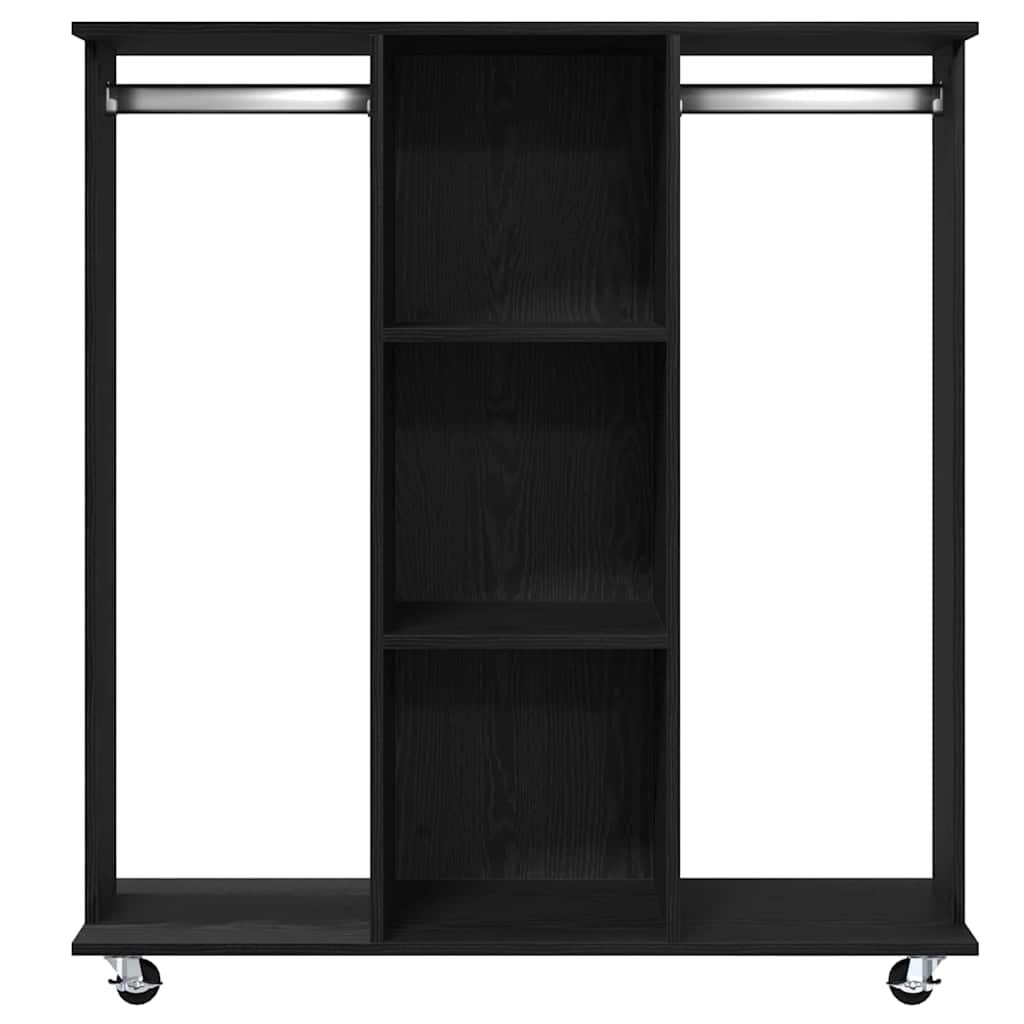vidaXL Kleiderschrank mit Regal Schwarz Eichen-Optik 102 x 38 x 110 cm