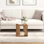 vidaXL Couchtisch Altholz 32 x 32 x 30 cm Holzwerkstoff
