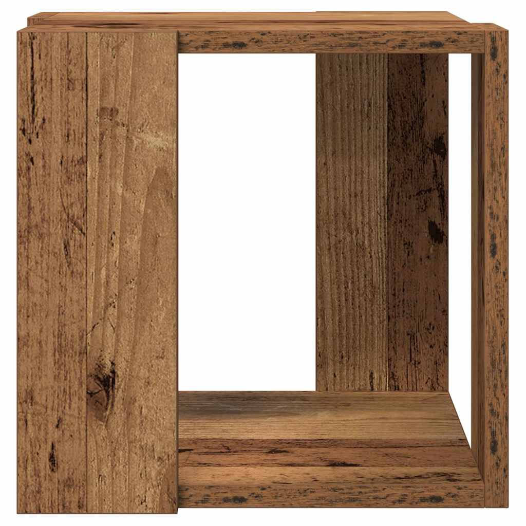 vidaXL Couchtisch Altholz 32 x 32 x 30 cm Holzwerkstoff