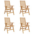 vidaXL Stuhl 4 pcs Braun 64,5 x 52 x 108 cm Massivholz Teak