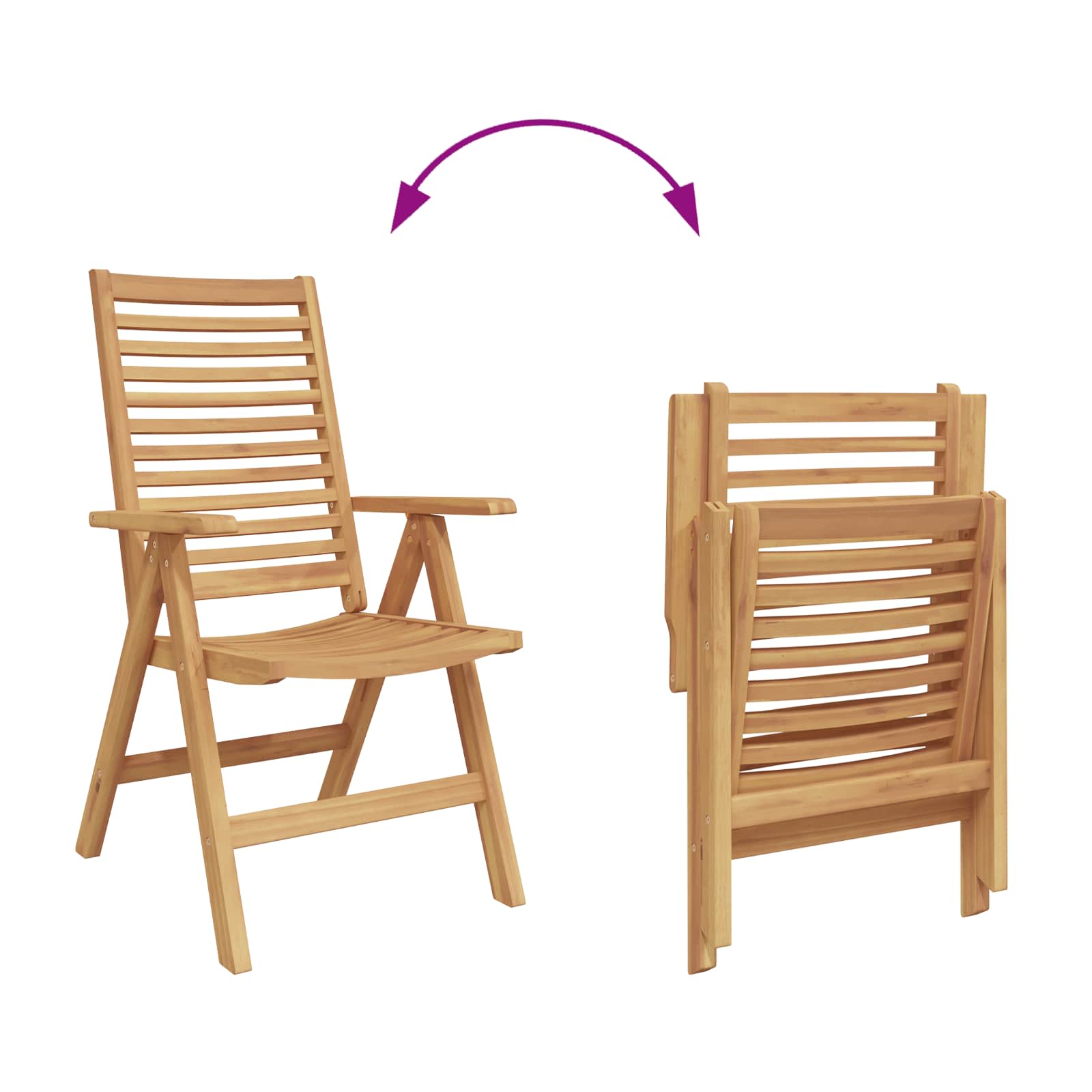 vidaXL Stuhl 4 pcs Braun 64,5 x 52 x 108 cm Massivholz Teak